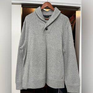 Nautica Light Gray Shawl Collar Sweater